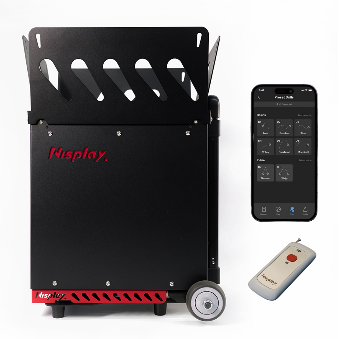 Nisplay N3 - Portable Tennis Ball Machine with App control and horizontal oscillation