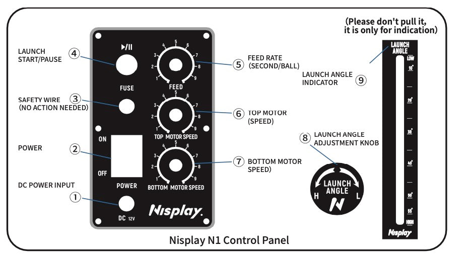 Nisplay N1 - Portable Tennis Ball Machine (Used)