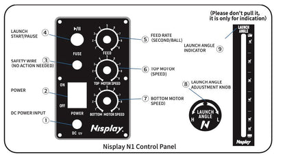 Nisplay N1 - Portable Tennis Ball Machine (Used)